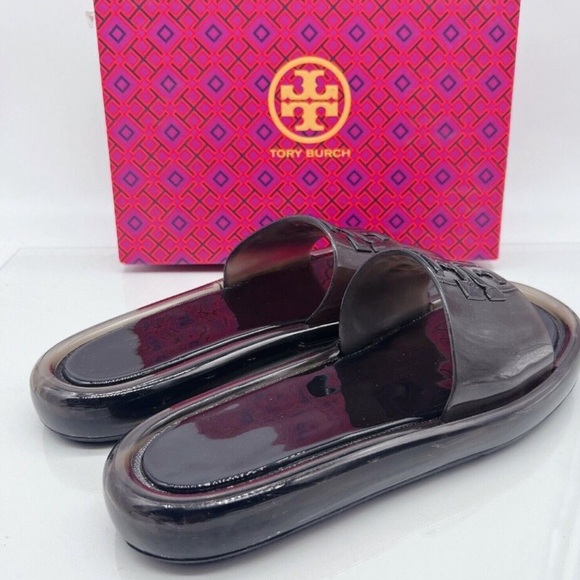 Tory Burch Clear Bubble Jelly Flat Sandals - Picture 5 of 10